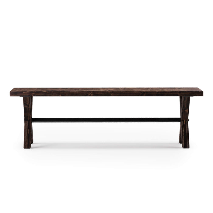 Carlton Wood Dining Table and Bench Set