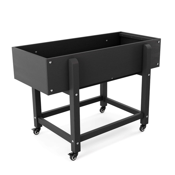 Slider Elevated Planter Box with Wheels