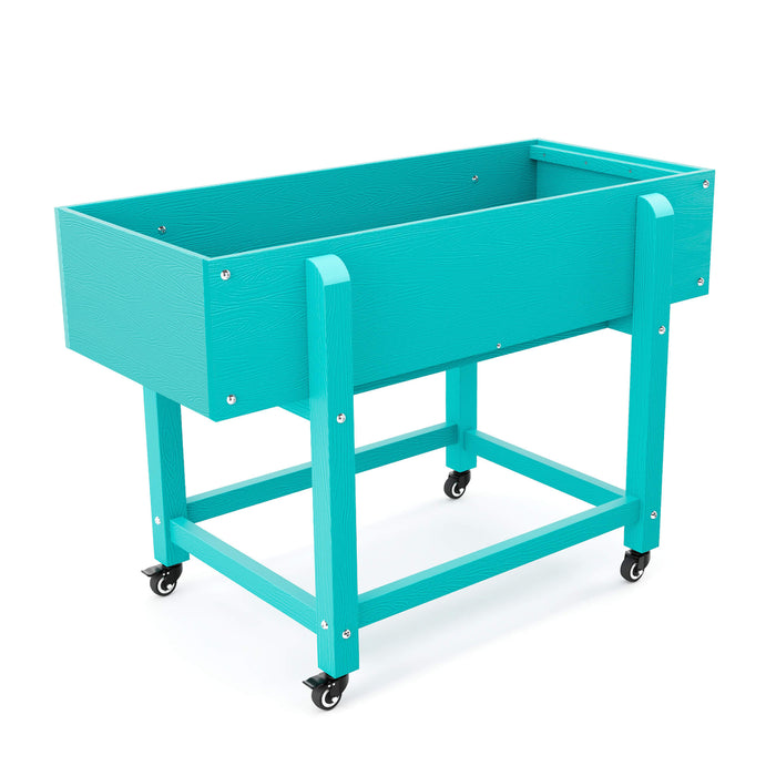 Slider Elevated Planter Box with Wheels