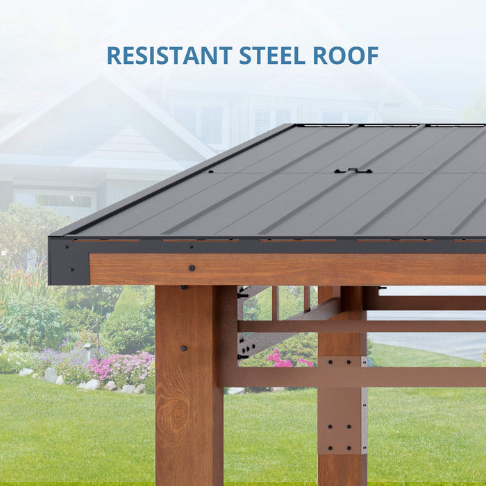 Chandler Wood Frame Hardtop Gazebo