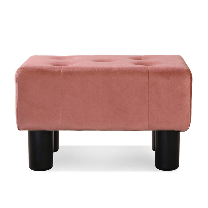 Luebbers Velvet Foot Stool