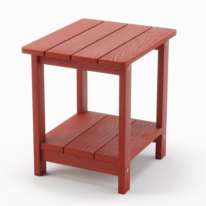 red double layer outdoor side tables