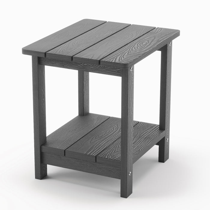 dark grey double layer patio side tables
