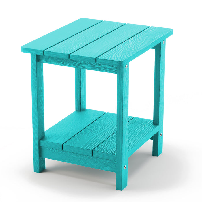 aruba blue adirondack side table for patio