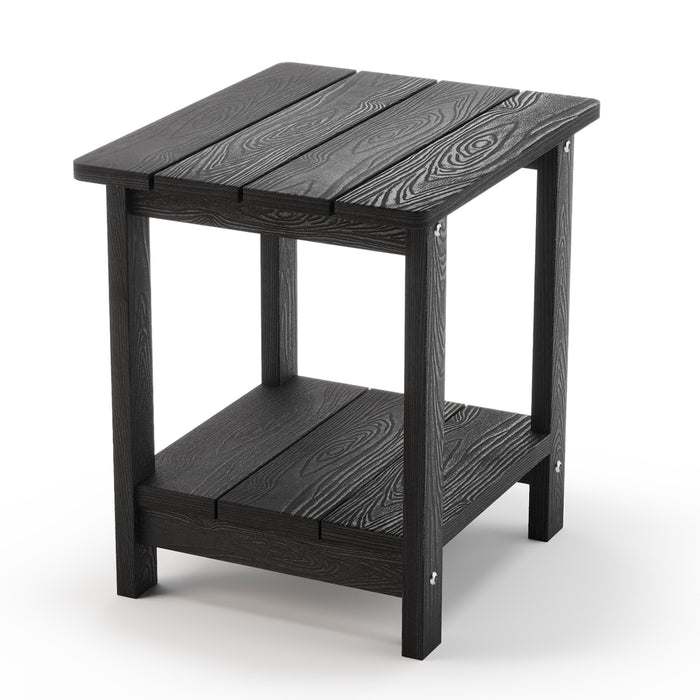 double layer black adirondack side tables for outdoor