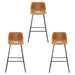 brown modern bar stools set of 3 counter height