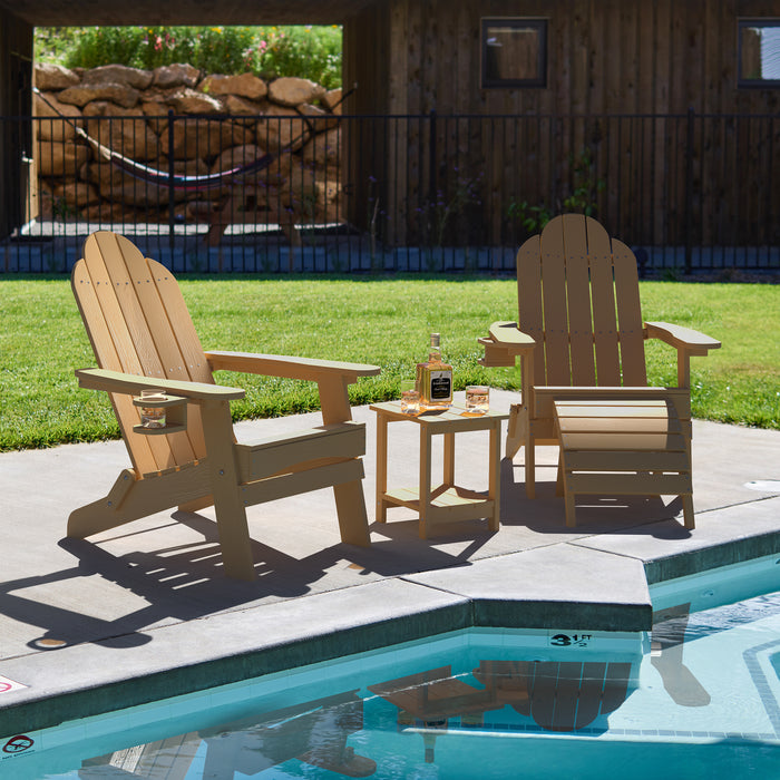 double layer leisure line adirondack side table for patio