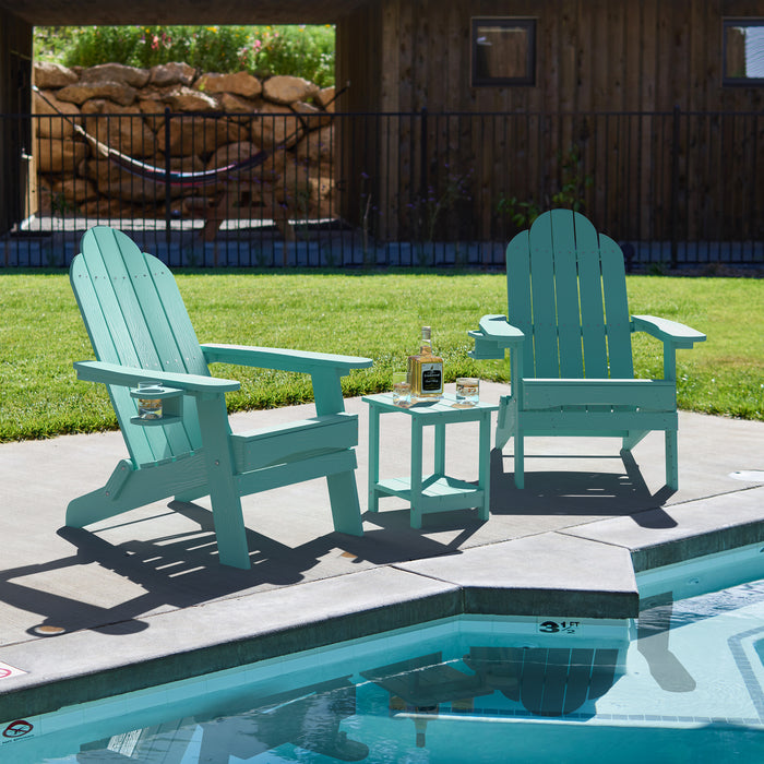 lake blue double layer outdoor side tables