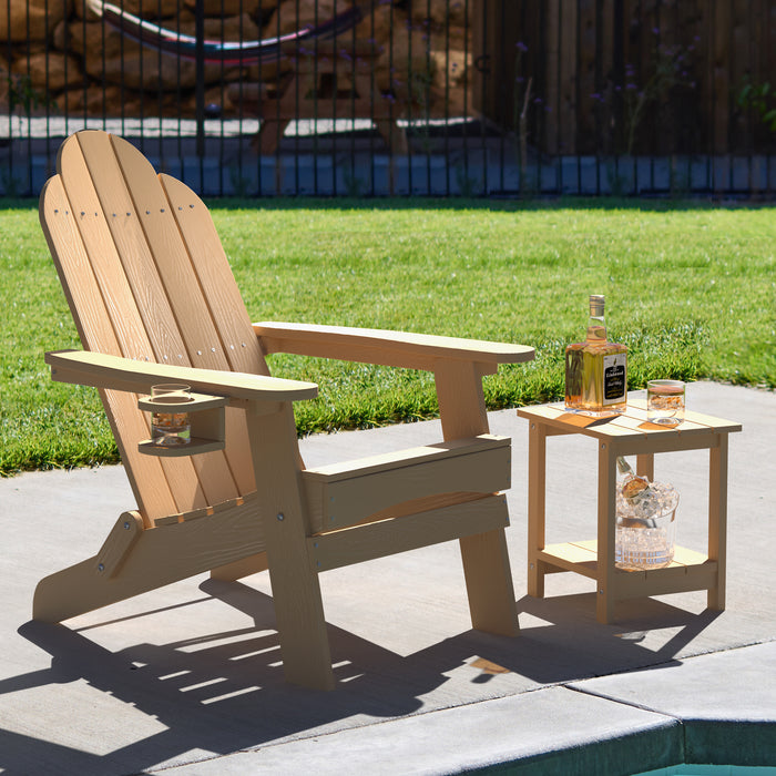 double layer leisure line adirondack side table for patio
