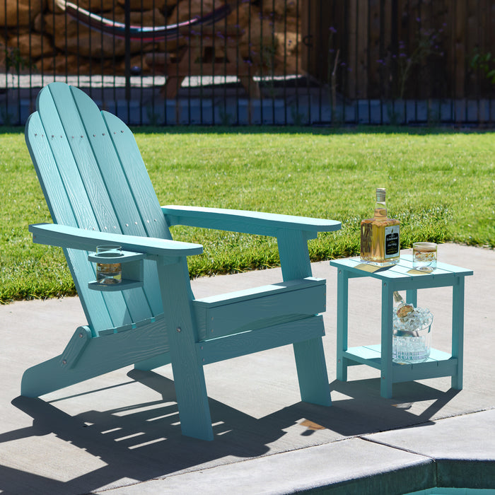 lake blue double layer outdoor side tables