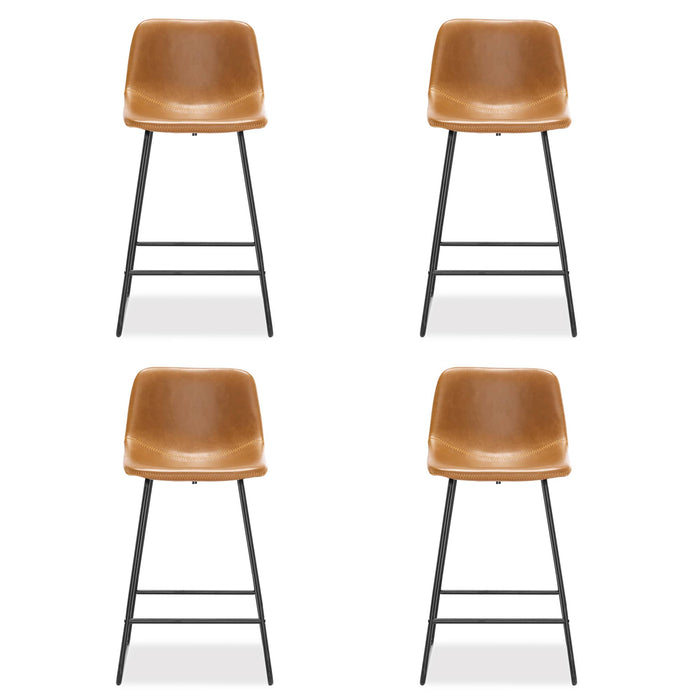 brown modern bar stools set of 4 counter height