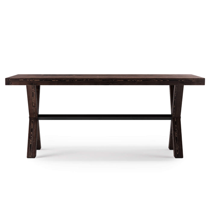 Carlton Wood Dining Table and Bench Set