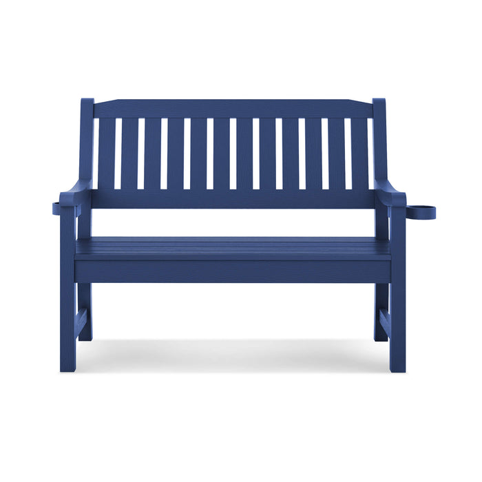 Louis Outdoor Bench with 2 Cup Holders