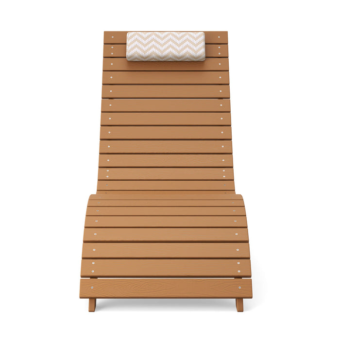 Sirena Patio Lounge Chair, Ergonomic S‑Curve, Weatherproof — HDPS Composite | LUE BONA