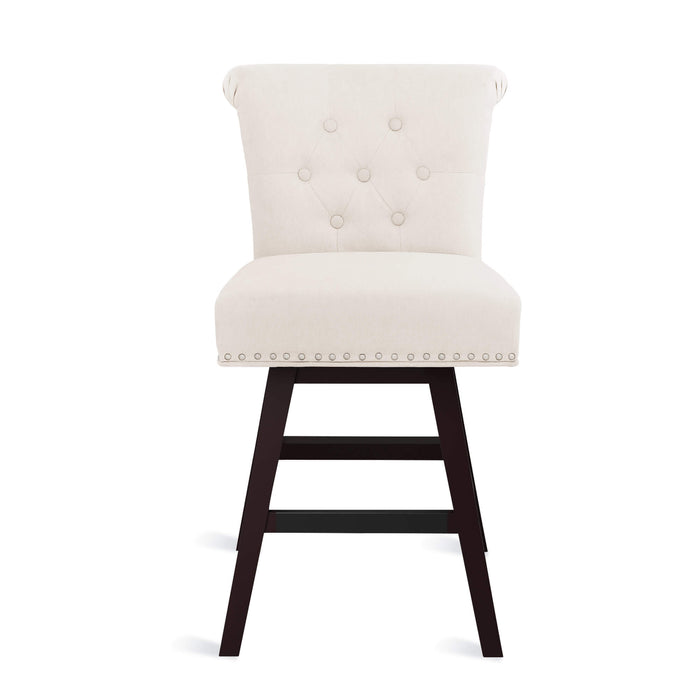 Caesar Swivel Counter Stool with Nailhead Trim