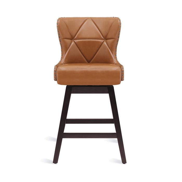 Zora Swivel Counter Stool with Nailhead Trim