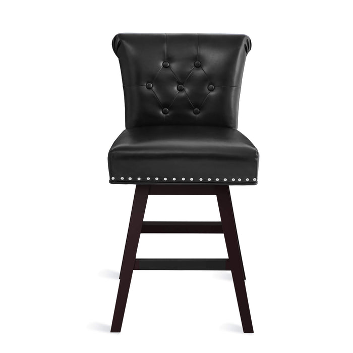 Caesar Swivel Counter Stool with Nailhead Trim