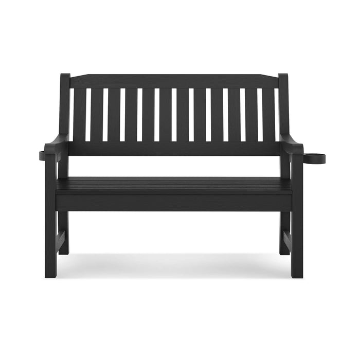 Louis Outdoor Bench with 2 Cup Holders