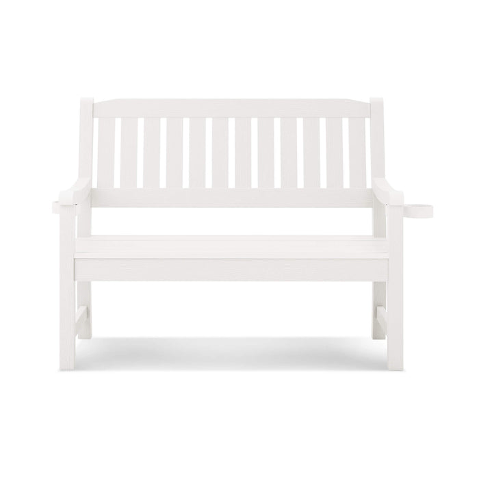 Louis Outdoor Bench with 2 Cup Holders