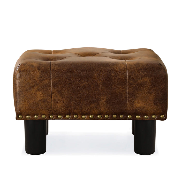 Luebbers Velvet Foot Stool