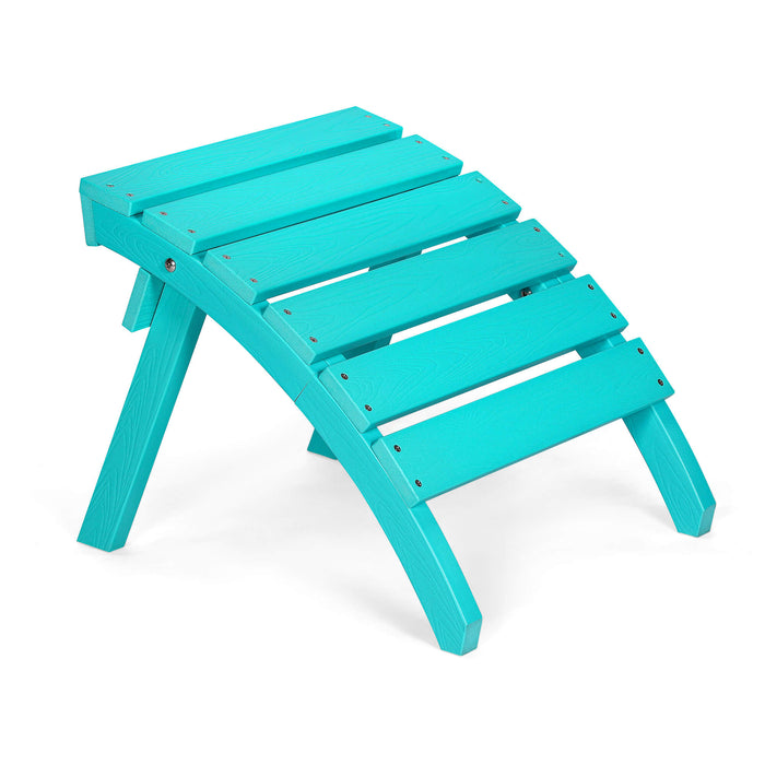 Poly Folding Adirondack Ottoman Patio Footstool Foot Rest LUE BONA