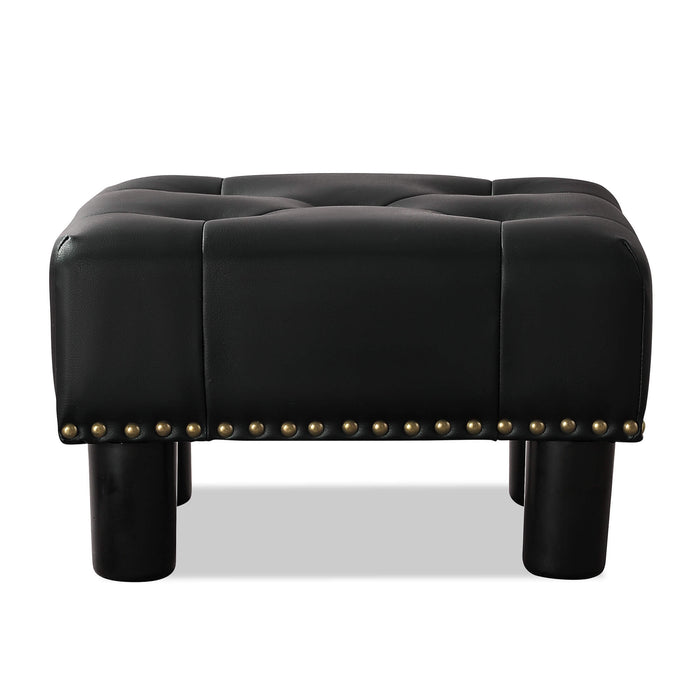 Luebbers Velvet Foot Stool