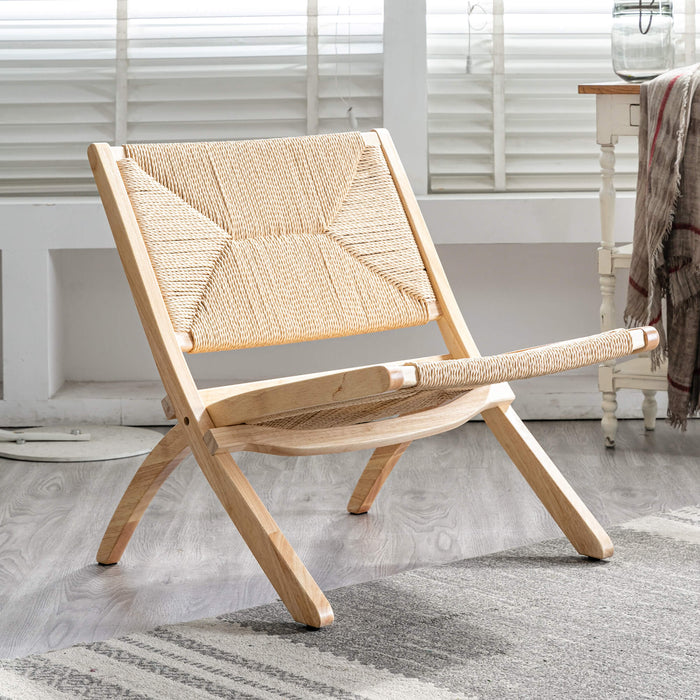 Grasse Folding Rope Woven Accent Chair