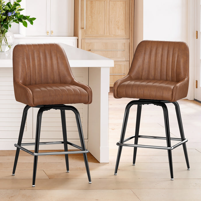 Woody Swivel Counter Stool