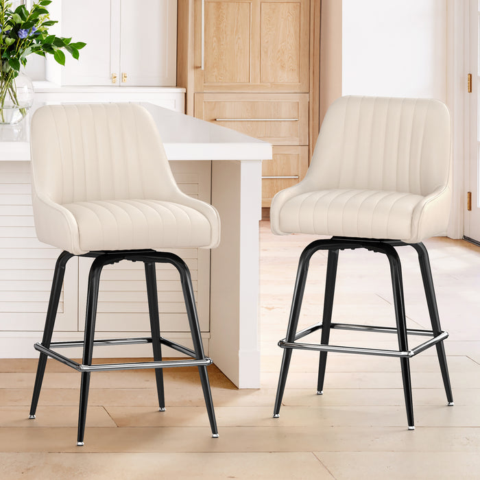 Woody Swivel Counter Stool