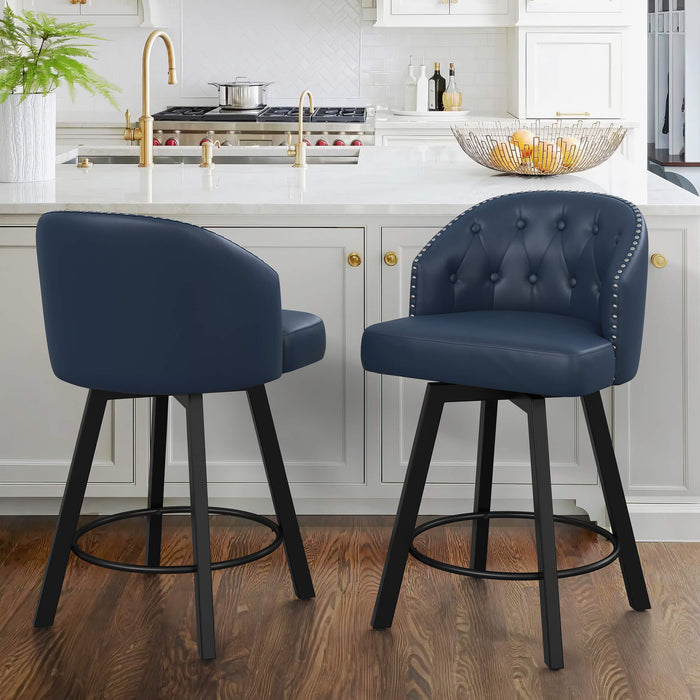 Blue Velvet Bar Stools Velvet Swivel Barstools Set Of With