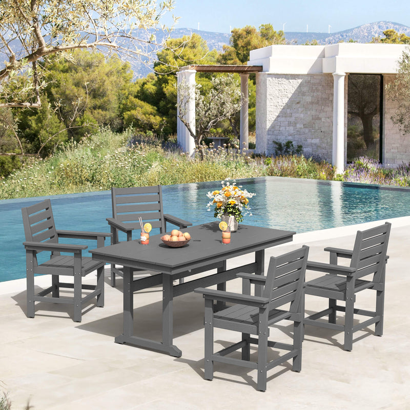 Coachella HDPS 4/6 Seats Outdoor Dining Table And Chairs Set