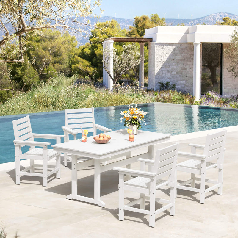 Coachella HDPS 4/6 Seats Outdoor Dining Table And Chairs Set