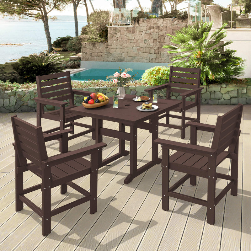 Coachella HDPS 4/6 Seats Outdoor Dining Table And Chairs Set
