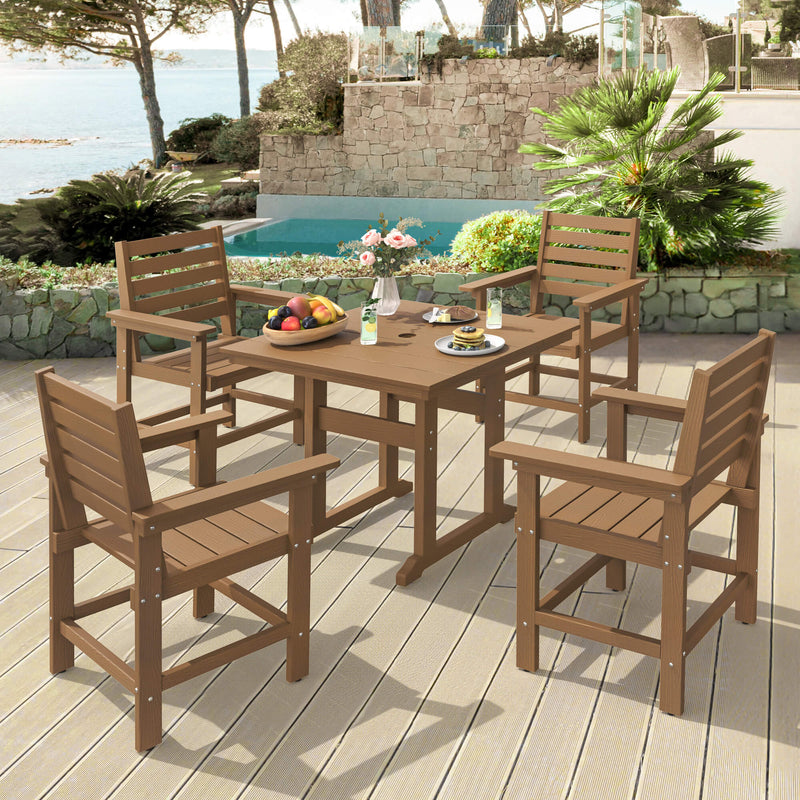Coachella HDPS 4/6 Seats Outdoor Dining Table And Chairs Set