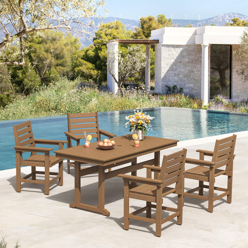 Coachella HDPS 4/6 Seats Outdoor Dining Table And Chairs Set