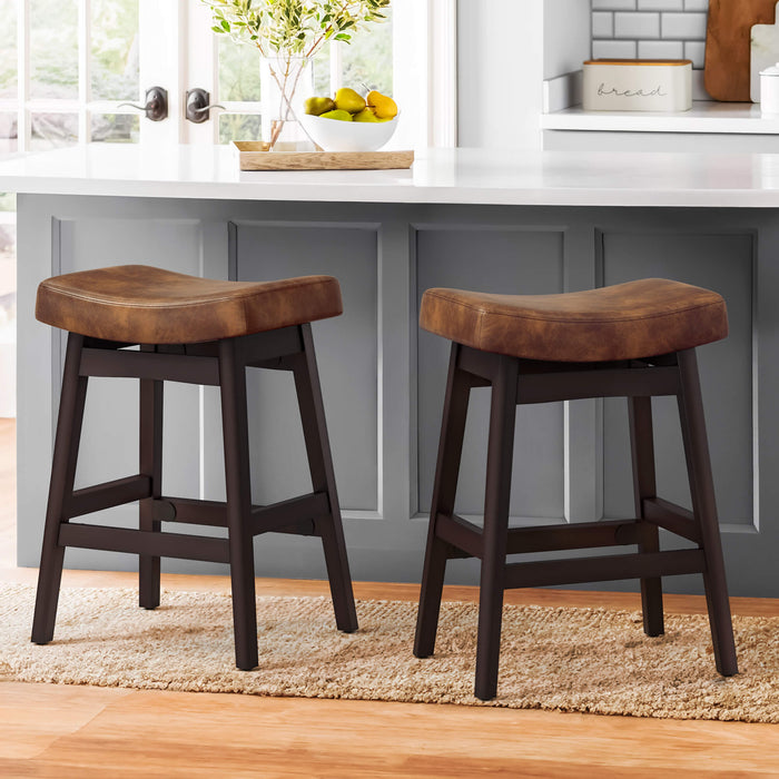 Mercedes Saddle Barstools Set