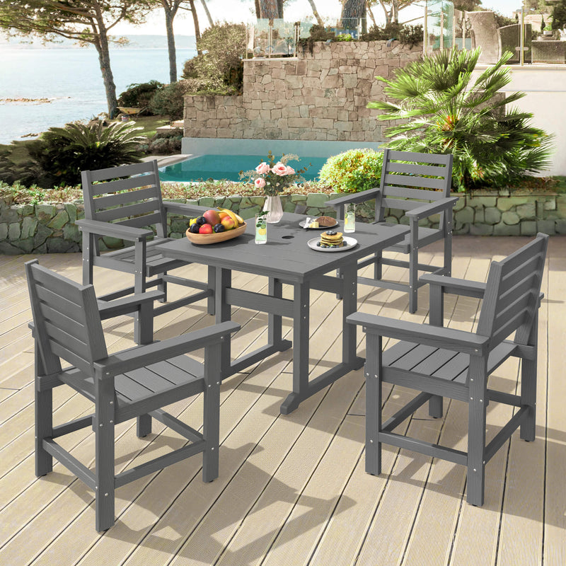 Coachella HDPS 4/6 Seats Outdoor Dining Table And Chairs Set