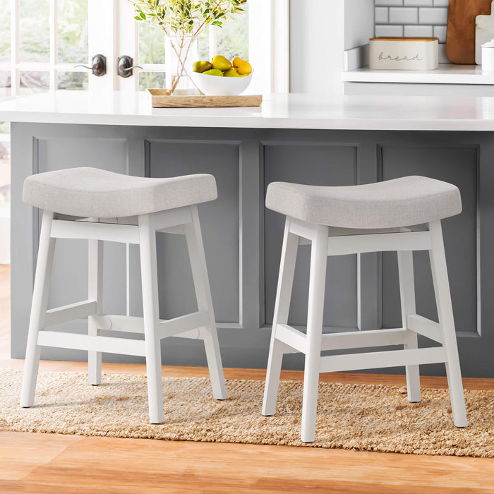 Mercedes Saddle Barstools Set