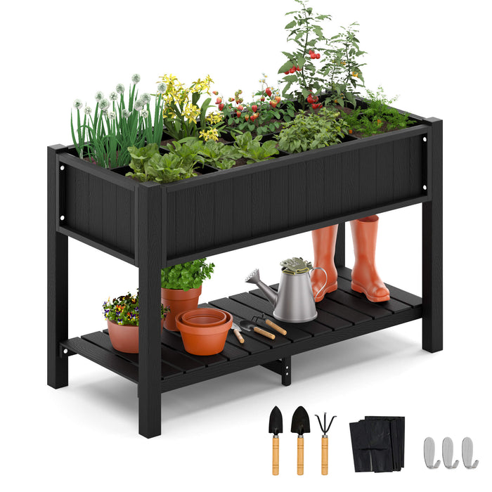 Stacy Elevated Planter Box with Compartments