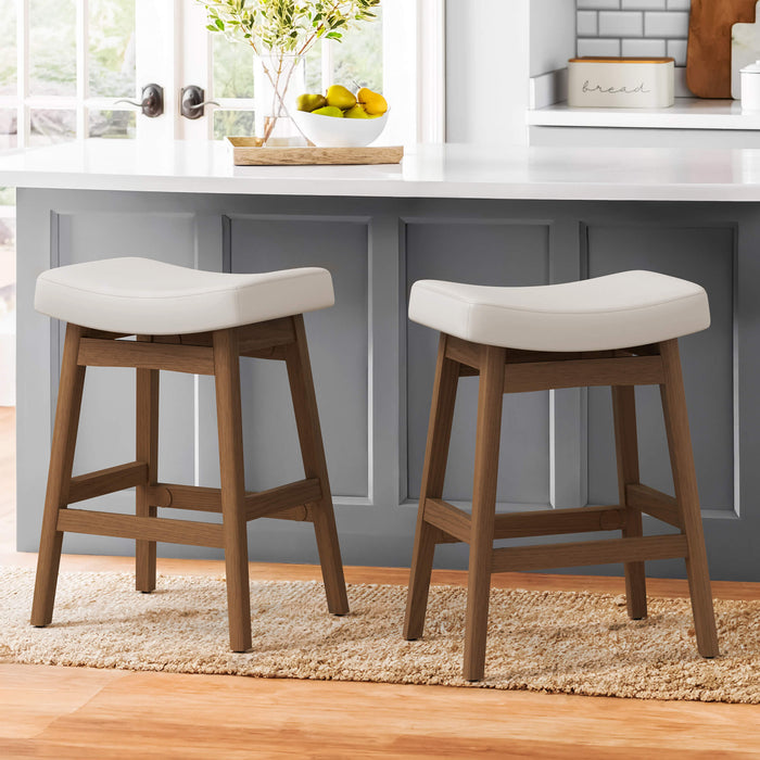 Mercedes Saddle Barstools Set