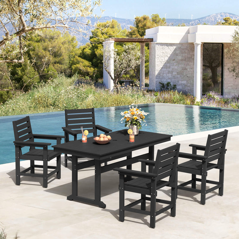 Coachella HDPS 4/6 Seats Outdoor Dining Table And Chairs Set