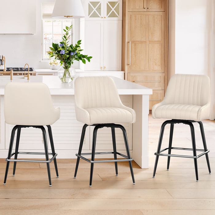 Woody Swivel Counter Stool