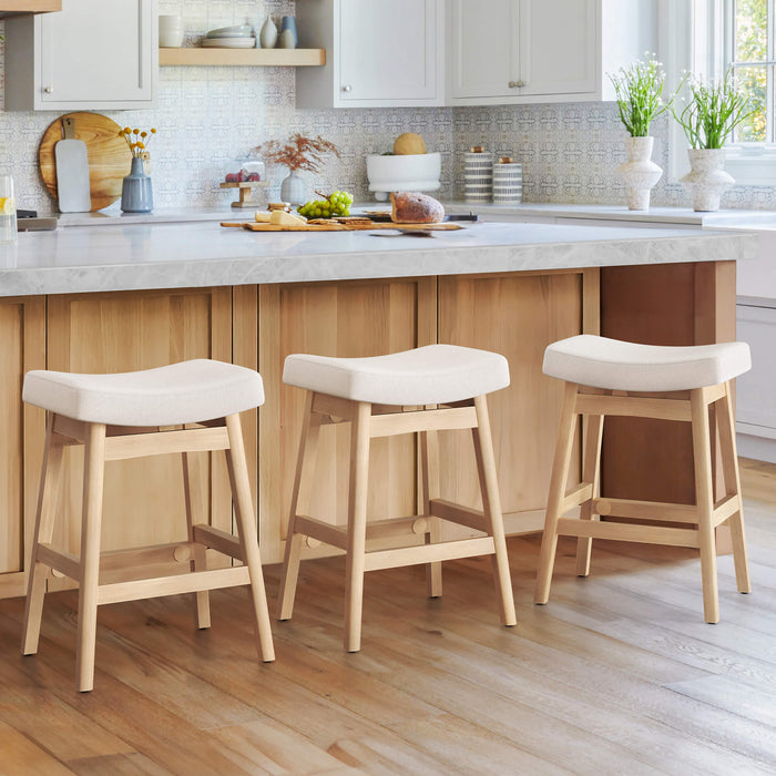 Mercedes Saddle Barstools Set