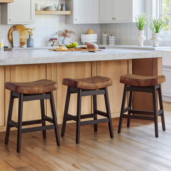 Mercedes Saddle Barstools Set