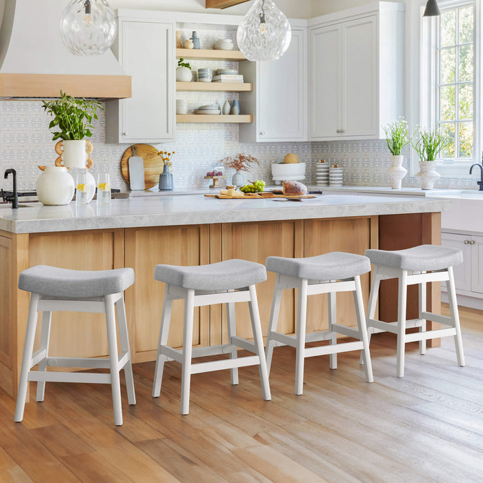 Mercedes Saddle Barstools Set