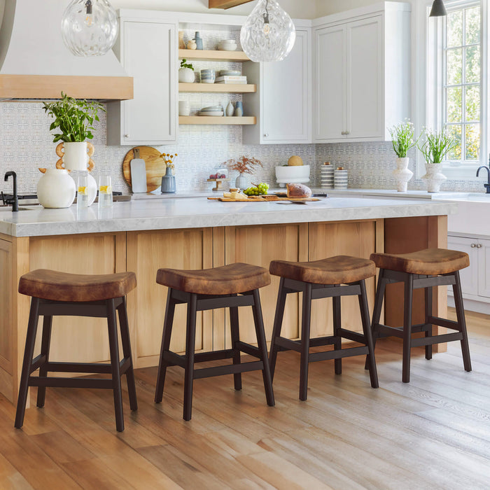 Mercedes Saddle Barstools Set