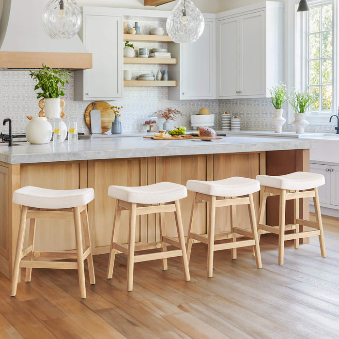 Mercedes Saddle Barstools Set