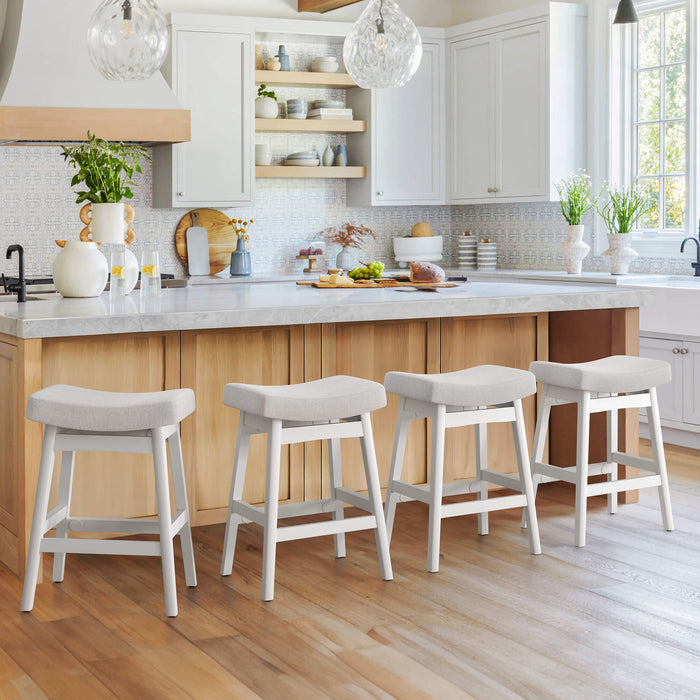 Mercedes Saddle Barstools Set