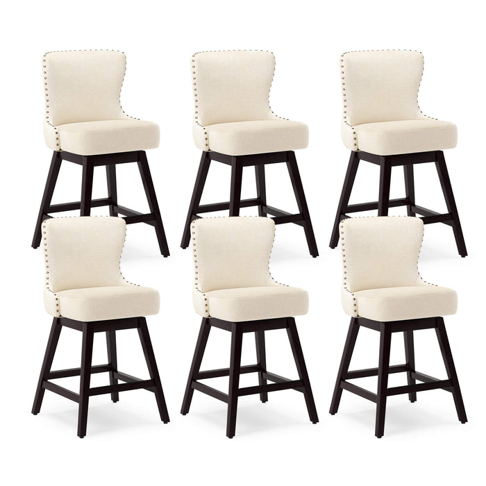 Zora Swivel Counter Stool with Nailhead Trim