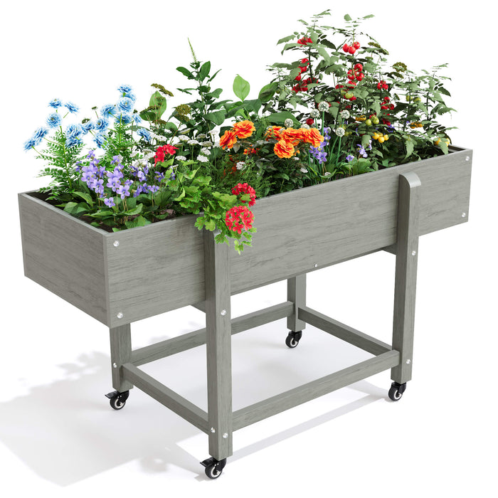 Slider Elevated Planter Box with Wheels